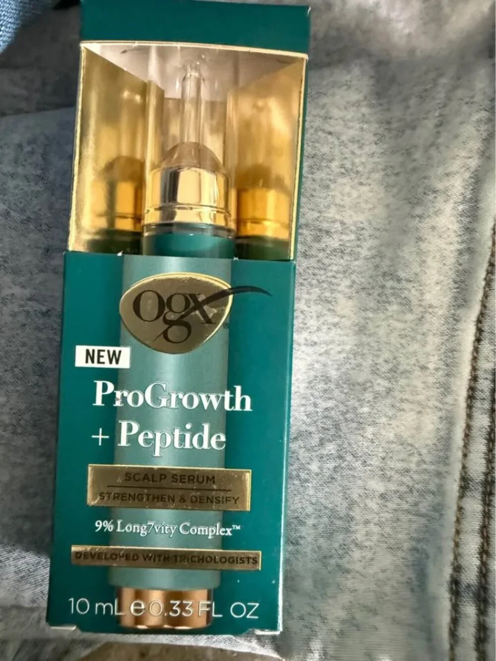 Ogx pro growth shampoo/conditioner and serum.